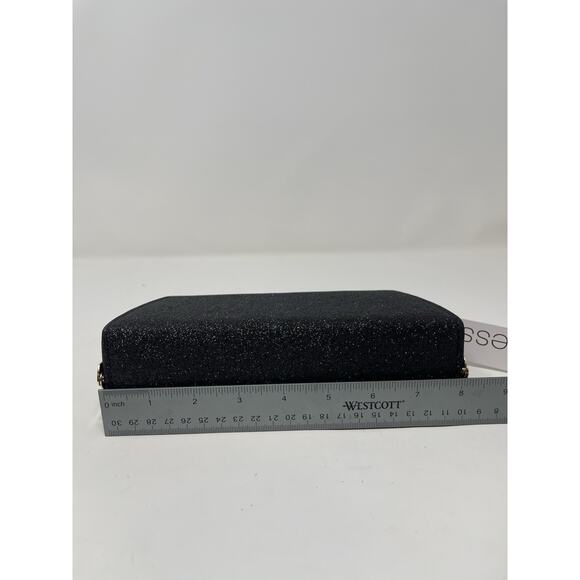 Alessia Purse Black Shimmery Gold Accents Handel New - Picture 10 of 13